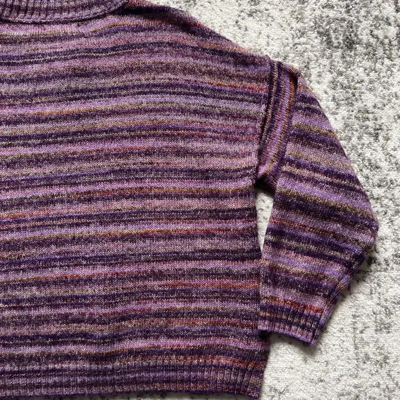 Cleo + Wolf Space Dye Henley Sweater Purple‎ Size Medium - Picture 7 of 8